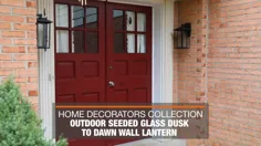 Collection Home Decorators Mauvo Canyon Collection سیاه و سفید بذر شیشه ای غروب تا طلوع فانوس دیوار فانوس Sconce-KB 06005-DEL - انبار خانه