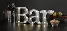 BAR - علامت گذاری کلمه Illuminated Marquee - ایده های فلزی 22 در 9 - - لامپ و اتصالات