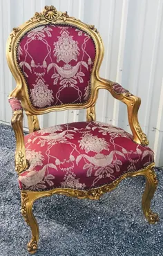 صندلی های صندلی جفت بسیار تزئینی Louis XV فروخته شد |  اتسی
