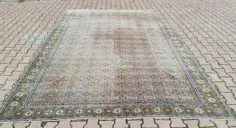فرش بزرگ ایرانی 8.4x12.4ft فرش صورتی صورتی ترکی بژ |  اتسی