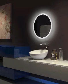 آینه حمام با نور پس زمینه دور 24 X 24 اینچ