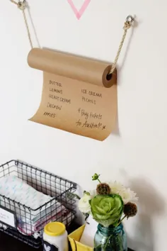 لیست مواد غذایی کاغذ کرافت DIY |  در خانه در عشق