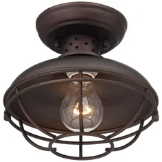 Franklin Iron Works Rustic Outdoor Light Fixture Light Bronze 8 1/2 "Caged for the Entryway Entryway Side - Walmart.com