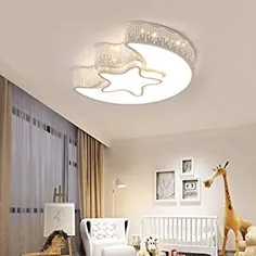 نزدیک به وسایل روشنایی سقفی ، لوسترهای فلزی ماه نور چراغ برای اتاق نشیمن اتاق خواب اتاق کودکان با نور طبیعی ، سفید ، 4000K