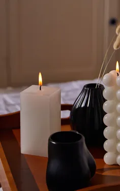 PRETTYLITTLETHING White Cuboid شمع معطر پنبه تازه