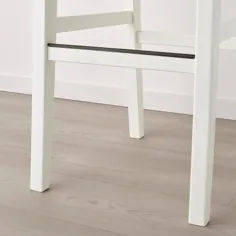 صندلی میله ای INGOLF با پشتی ، سفید / بژ هالارپ ، 291/2 "- IKEA