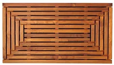 Bare Decor Solid Teak Wood Shower Mat Giza (35.5 "x 19.75")