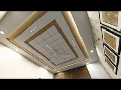 طرح های هنری سقف پاپ ساده |  ایده های سقف کاذب گچی