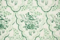 1950s Vintage Wallpaper by the Yard Green and Beige Floral |  اتسی