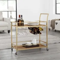 FirsTime & Co. Francesca Gold Bar Cart-70095 - انبار خانه
