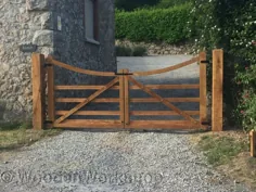 دروازه های منحنی بلوط |  کارگاه چوبی |  اوکفورد ، دوون