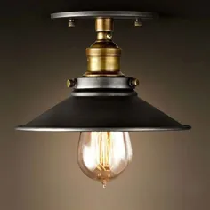 36.0US $ | چراغ سقفی LED Loft Vintage Round Retro سقف یکپارچه سازی طراحی صنعتی Edison Bulb Antique Lampshade Lighting Fixure | طراحی لوازم جانبی | طرح چراغ سقفی چراغ - AliExpress