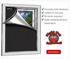 پوشش پنجره های Blackout EZ ، 100٪ کل پنجره خاموش برای شیفت شب ، سینماهای خانگی ، بچه های چرت و پرت ، RV و بیشتر!