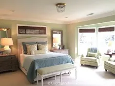 اتاق خواب مستر سبز ملایم و آبی آبی قبل و بعد - خانه معمولی کلاسیک