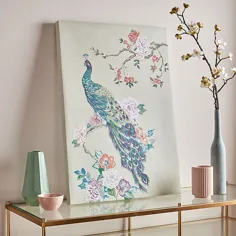 هنر دیواری زیبا طاووس