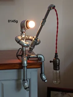 لامپ لوله صنعتی؛  لامپ ربات ؛  PipeMan ، میز کار ، چراغ میز؛  لامپ لوله؛  لامپ لهجه ای  ماهیگیری