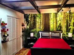 نقاشی دیواری دیوار جنگلی |  ایده های دکوراسیون اتاق خواب |  اتاق خواب اینسپو |  نقاشی دیواری Tree Wallpaper |  نقاشی دیواری طبیعت