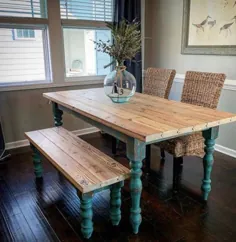 پاهای میز Farmhouse - 3.5 "x 3.5" x 29 "- مجموعه ای از 4 - پاهای میز ناهار خوری - پاهای چوبی ناتمام - پاهای کاج تیز - پاهای میز چوبی