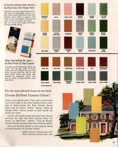رنگ های خارجی برای 1960 خانه -