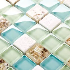 10 بهترین شیشه دریایی Backsplash Fliesen Kollektionen für erstaunliche Küche -...