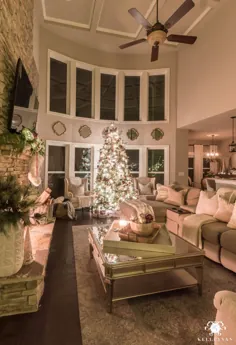 تور خانه شبانه کریسمس با چراغ های چشمک زن جادویی و درخشان |  کلی نان