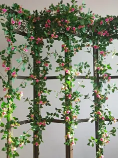 3 رنگ گل رز مصنوعی دکوراسیون آویز تاک برای دکوراسیون دیوار منزل ، تاک مصنوعی گل گل برای