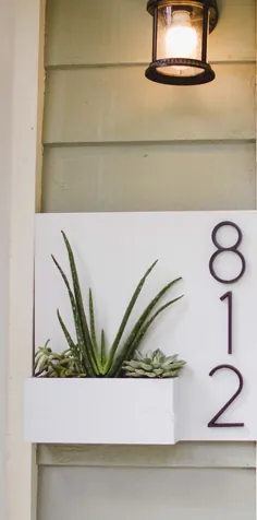 جعبه کاشت شماره خانه: یک گلدان نمایش آدرس خانه درست کنید