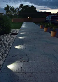 42 طراحی بیرونی حیاط جلو با چراغ های زیبای باغ ~ Matchness.com