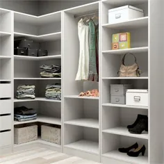 Flexi Storage White 6 Shelf Walk in واحد کمد لباس
