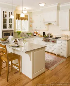 عکس آشپزخانه - سنتی - کابینت آشپزخانه سفید (آشپزخانه شماره 126)