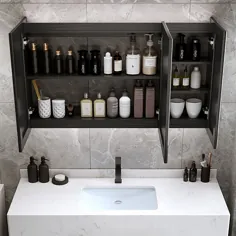 غرور حمام شناور 40 "با کابینت غرور دیواری فوق العاده غرور تک ظرفشویی با ظرفشویی زیر آویز بدون آینه