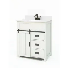 گزینه های سبک Morriston 30 in White Undermount Single Sink حمام غرور با سنگ سفید مهندسی بالا Lowes.com