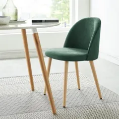 صندلی اداری MACARON - Tissu vert - Scandinave - H 76 x L 50 x P 50 cm