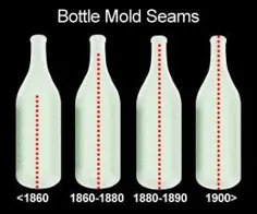قدمت بطری های عتیقه توسط قالب Seams