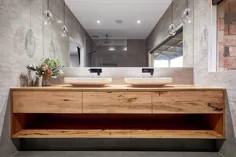 مواد جامد از الوار و چوبی حمام |  غرور حمام الوار مدرن