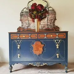 SOLD1920 Tail Boy Dresser Upcycled Hollywood Regence |  اتسی