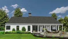طرح خانه یک طبقه Ranch Style 4309: ردیابی جنوبی