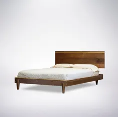 قاب تختخواب چوبی سرتختی تختخواب بستر گردو آپولو |  اتسی