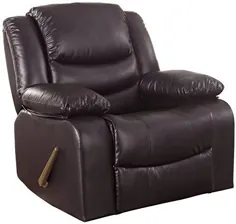 مبلمان دیوانو روما صندلی چرمی صندلی اتاق نشیمن (قهوه ای)