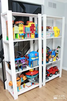 یک راه حل ذخیره سازی برای اسباب بازی های بزرگ {و هک IKEA!}