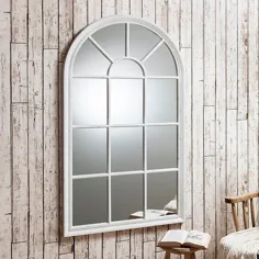 آینه دیواری فولام به رنگ سفید با طرح پنجره