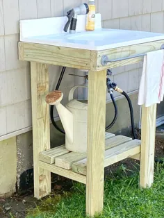 نحوه ساخت سینک ظرفشویی در فضای باز