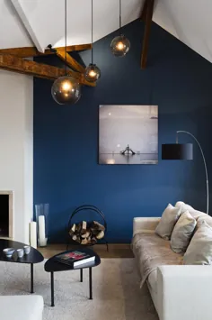 apartment آپارتمان غیرمعمول پاریس با فضای داخلی با رنگ های آبی〛 ◾ عکس ◾ ایده ها ◾ طراحی