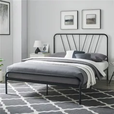 فریم تختخواب فلزی والرمو مدرن و ضروری با سر ، اندازه های مختلف و رنگ - Walmart.com