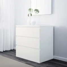 سینه 3 کشوی MALM ، سفید ، 311 / 2x303 / 4 "- IKEA