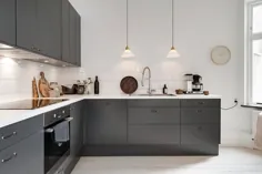 آشپزخانه خاکستری تیره - طراحی COCO LAPINE