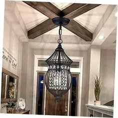 (eBay) لوستر Globe Crystal لوستر روشنایی لامپهای روشنایی خانه سیاه
