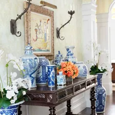 تزئینات آبی و سفید: ظروف چینی ، زنجبیل ، بالش - چرا هرگز از مد نمی افتد ، 2015