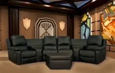 صندلی های تئاتر چرمی مشکی Boden 7 Piece توسط Teater Delux - 8802-B