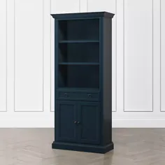 قفسه کتاب ذخیره سازی خاکستری Cameo Blue با تاج کامل |  جعبه و بشکه